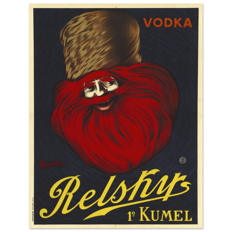 Vodka Relskys, 1 Kumel advertising vintage poster by Leonetto  Cappiello.