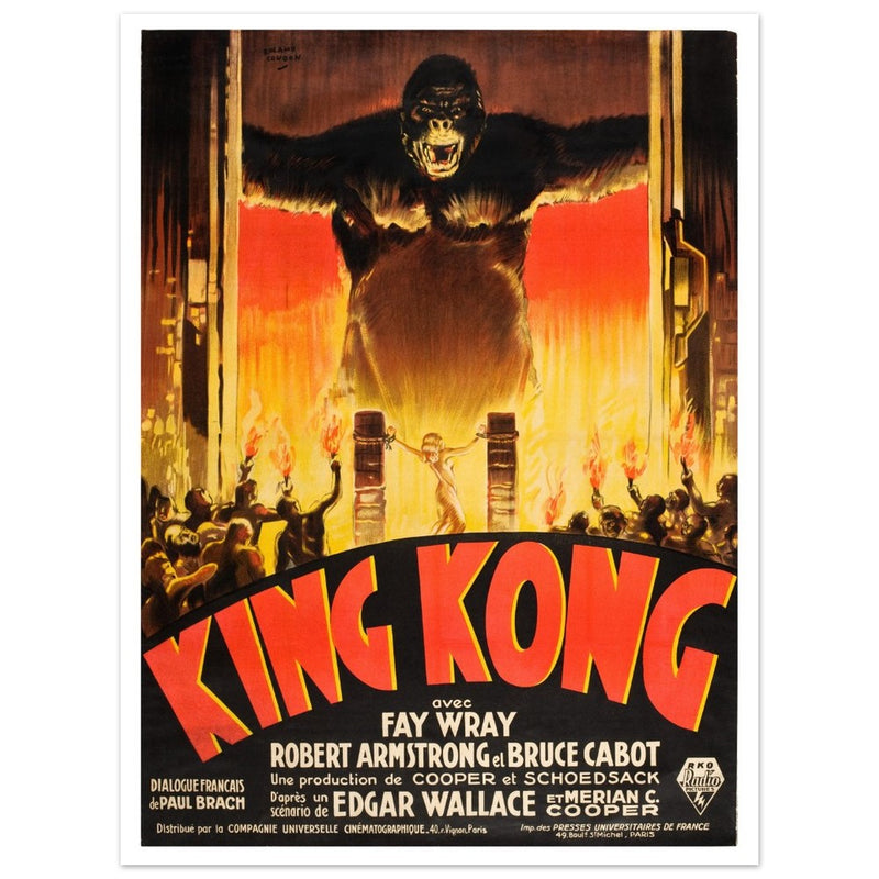 King Kong movie poster. French version.
