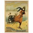 Richard Choubersky print Patin Bicyclette. Art Nouveau bicycle advertising poster. decoration.