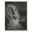 Gustave Dore Paradise Lost engraving . Torment of Satan despair as he realizes his fall.