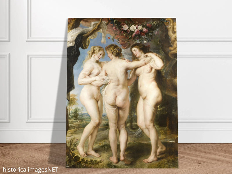 The Three Graces by Peter Paul Rubens antique painting..