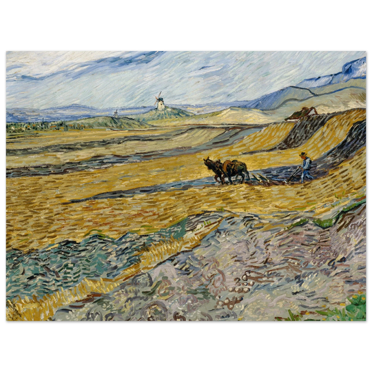 Enclosed Field with Ploughman by Vincent Van Gogh