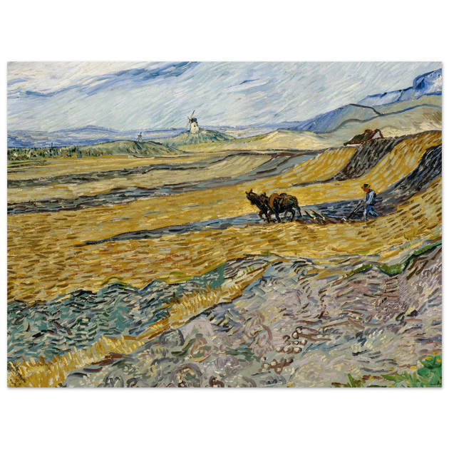 Enclosed Field with Ploughman by Vincent Van Gogh