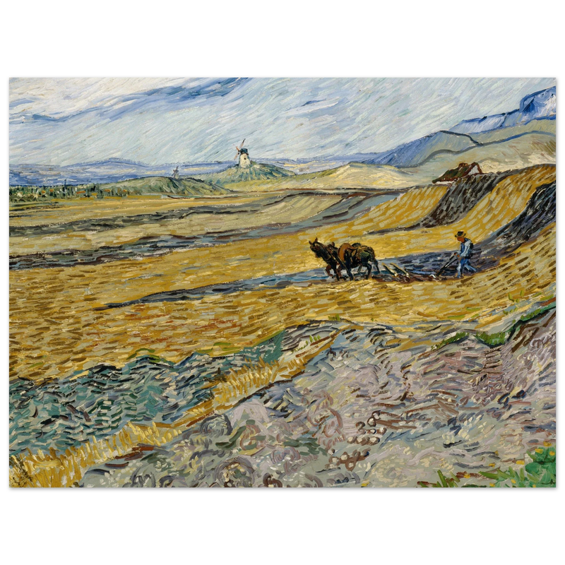 Enclosed Field with Ploughman by Vincent Van Gogh