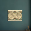 Nova totius terrarum orbis 1630 old world map poster by Hendrik Hondius