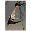 Ohara Koson Three red-rumped swallows in a dive