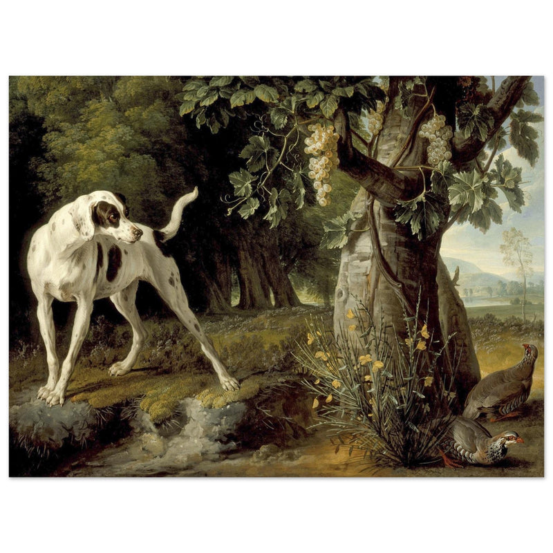 Landscape with a Dog and Partridges painting by Alexandre François Desportes 1719