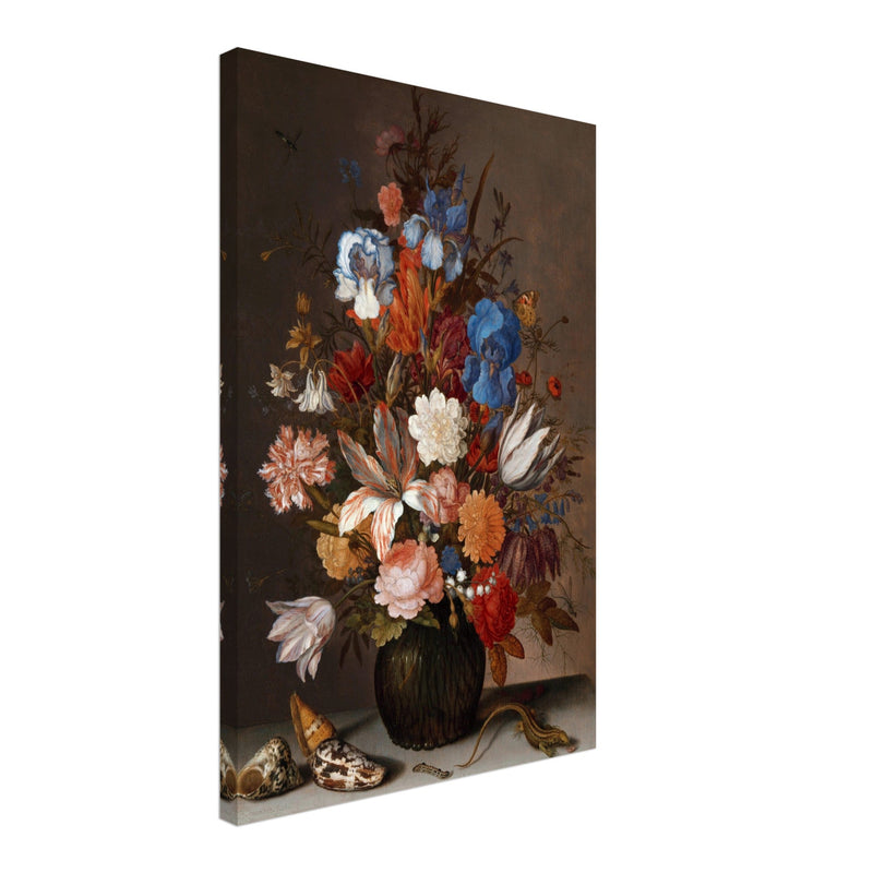 Still Life with Flowers canvas reproduction by Balthasar van der Ast XVII Century Antique flower bouquet canvas