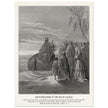 Gustave Dore The Bible engraving print . Jesus preaching at the sea of Galilee .