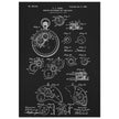 Winding Mechanism for Time Pieces, vintage clock patent .