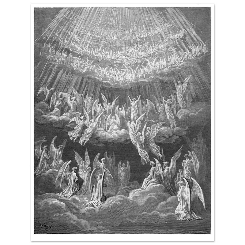 Gustave Dore illustration for The Divine Comedy by Dante Alighieri.  Paradise.