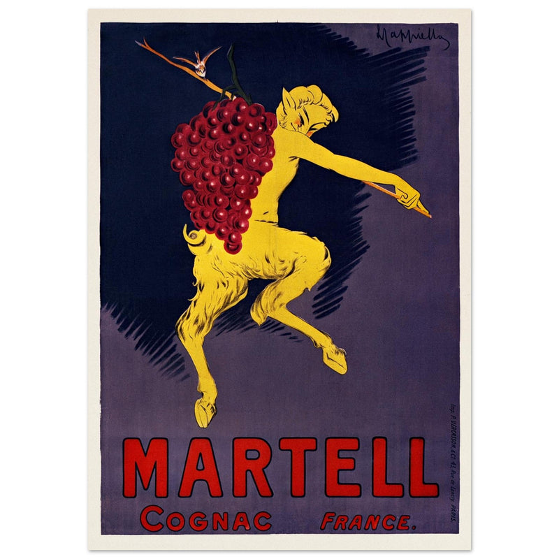 Martell Cognac vintage adverting poster by Leonetto Cappiello 1906.