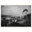 John Martin Paradise Lost Heaven – the Rivers of Bliss. Vintage mezzotint engraving .