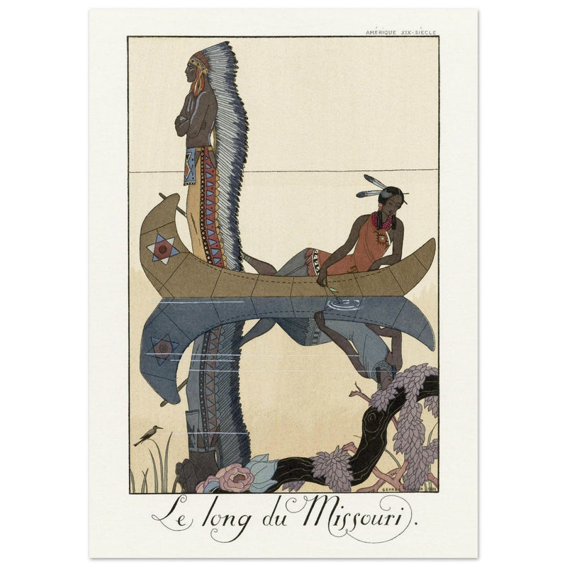 George Barbier The long Missouri vintage illustration