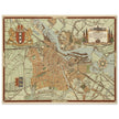 Vintage map of Amsterdam The Netherlands.