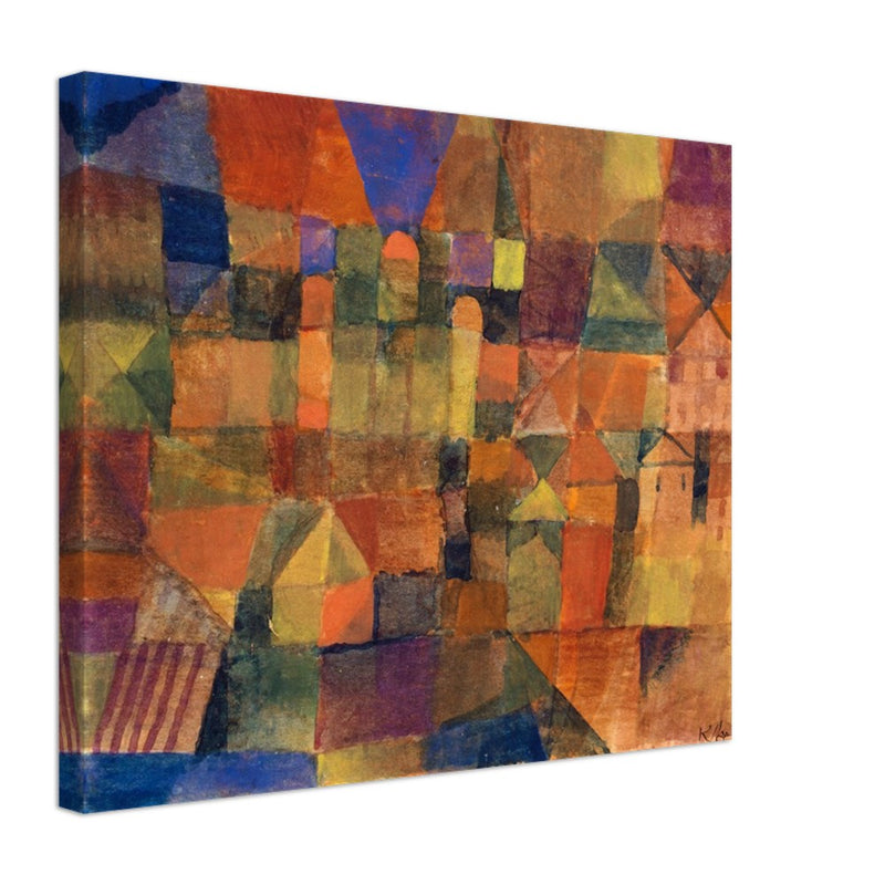 Paul Klee City with the three domes ( Stadt mit den drei Kuppeln ). Abstract painting.