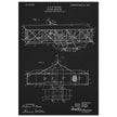 Flying machine patent 1906 by the Wright brothers. Vintage airplane.