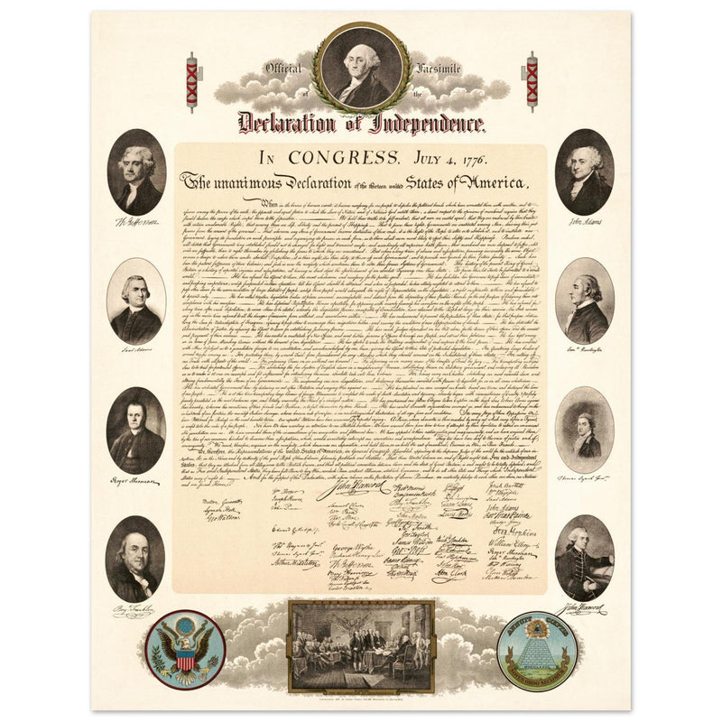 Official Facsimile of the Declaration of Independence 1903.  print.