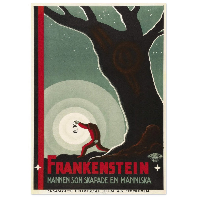 Frankenstein movie poster. Sweddish version.