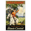 The Mississipi Gulf Coast vintage travel poster. Luxury travel print