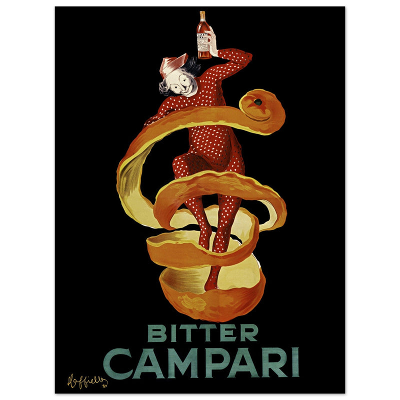 Leonardo Cappiello Bitter Campari master artwork. Vintage retro poster .