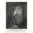 Gustave Dore The Bible engraving print . Jesus at the house of Martha and Mary .