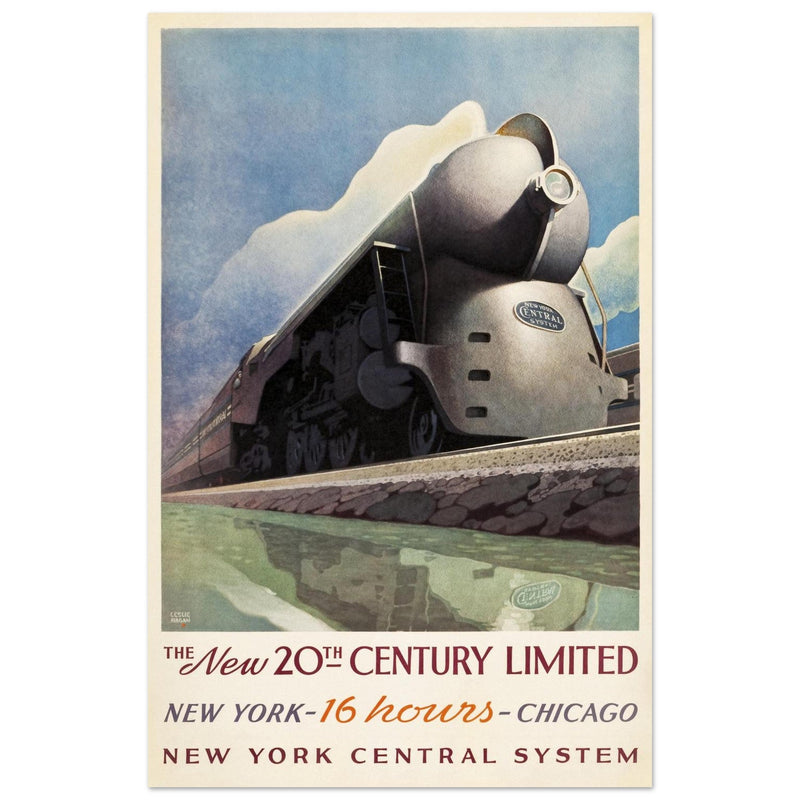New York Central System vintage advertising for train travel.