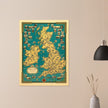 Old map of the British islands by Ernest Dudley Chase