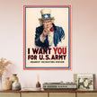 I want you for us army poster. World War I recruiting propaganda.