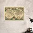 Nova totius terrarum orbis 1630 old world map poster by Hendrik Hondius