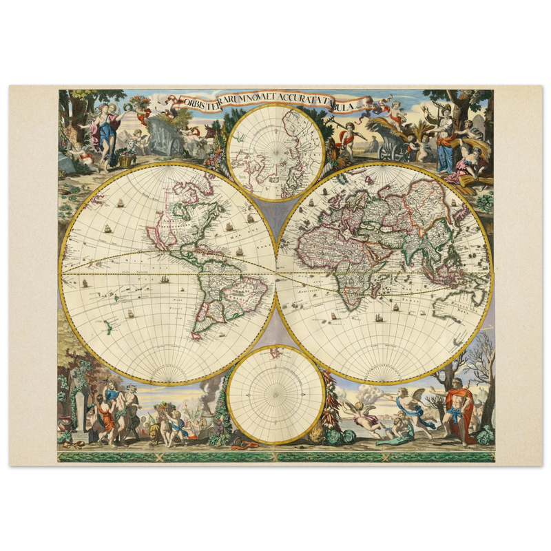 1690 World map - Orbis Terrarum Nova et Accurata Tabula