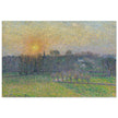 View of Bazincourt Sunset by Camille Pissarro