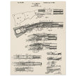 Firearm historic patent 1900. Matte paper