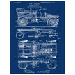 Motor Vehicle patent. Vintage car illustration.
