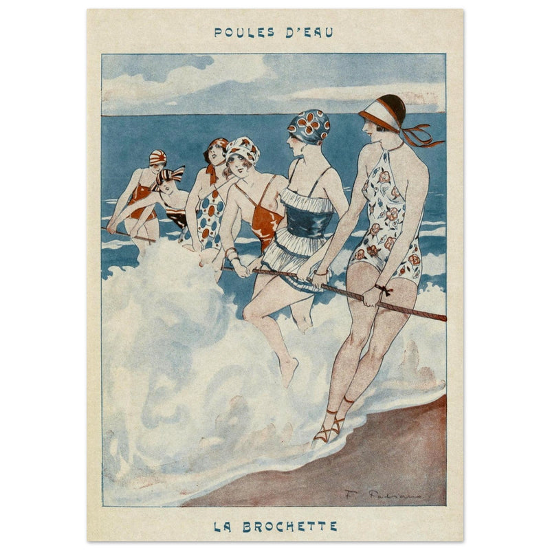 Poules d' Eau by Fabien Fabiano.  illustration of an illustration published in Fantasio Magazine in the 30s.