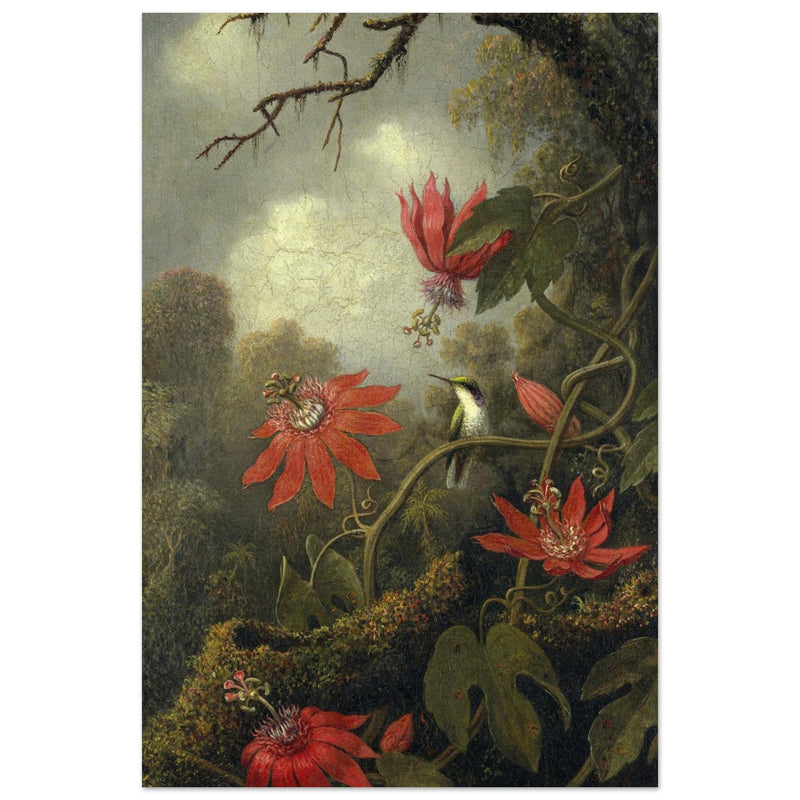 Hummingbird and Passionflowers by Martin Johnson Heade