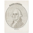 Declaration of Independence vintage print reproduction. George Washington president .