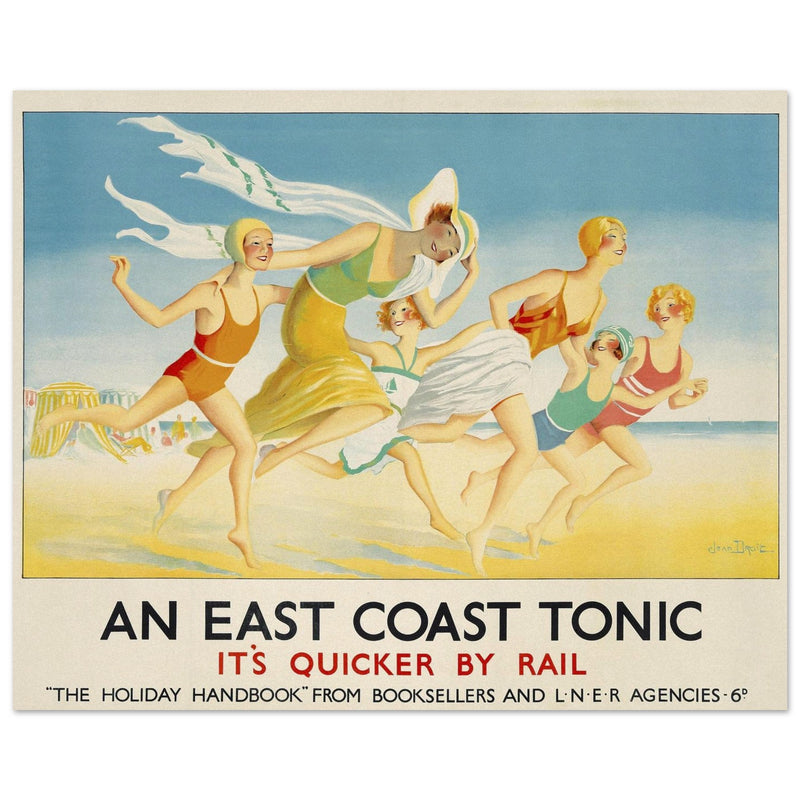 An East Coast Tonic by Jean Droit vintage art deco poster of early XX century.