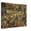 The Fight Between Carnival and Lent old painting by  Pieter Brueghel the Elder.