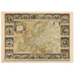 Ancient antique map of Europe. The map is devided in empires and realms.  poster.