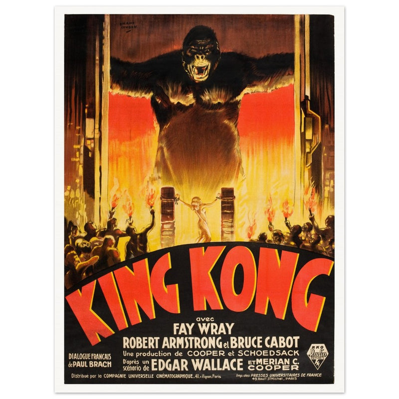 King Kong movie poster. French version.