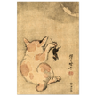 Cat with mouse poster reproduction  Creator: Kawanabe Kyosai  1870