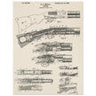 Firearm historic patent 1900. Matte paper