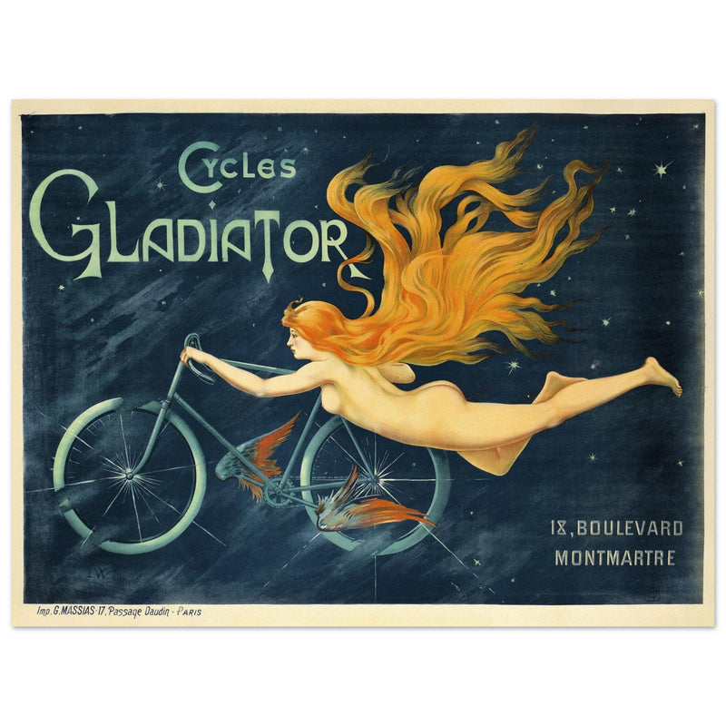 Gladiator vintage bicycles advertising  . Historic bicycle ad.