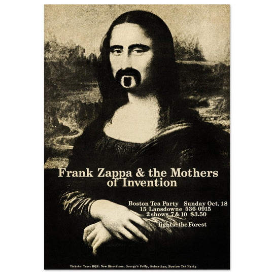 Frank Zappa & the Mothers of Invention Mona Lisa poster reproduction.