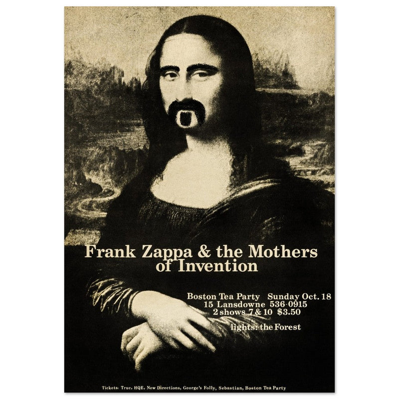 Frank Zappa & the Mothers of Invention Mona Lisa poster reproduction.