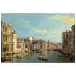 Grand Canal in Venice Italy. Antique painting by Canaletto 1738.