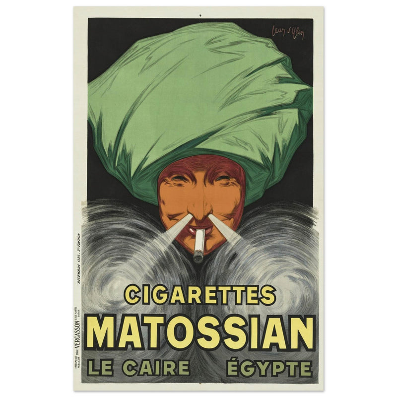 Cigarettes Matossian vintage advertising poster by Jean d' Ylen.