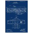 Flying machine patent 1906 by the Wright brothers. Vintage airplane.