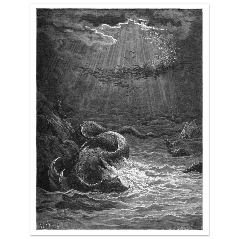 Gustave Dore Paradise Lost engraving . The moment of Creation.